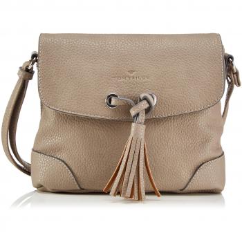 Tom Tailor Acc ROBYN - Bolso de mano de material sintético mujer, color beige, talla 26x22x13 cm