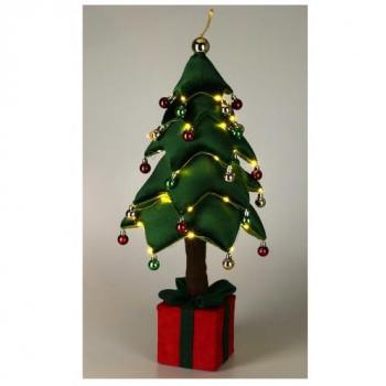 Árbol de Navidad con LED blanco cálido a pilas, 70 cm, 25 luces