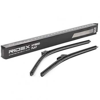 Escobilla Limpiaparabrisas RIDEX 298W0082 - Juego de 2 con Spoiler, Sin Marco, Longitudes: 650mm y 500mm para BMW, FORD y VOLVO
