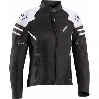 Ixon Chaqueta textil de moto para mujer Ilana Evo Negro-Blanco