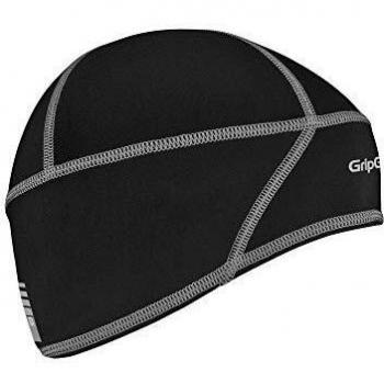 GripGrab Lightweight Thermal Under Helmet Cycling Running Skull Cap-Winter Bicycle Hat-Black, Neon HiViz Headwear Calentadores Babeza, Unisex-Adult, Negro, L