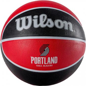 Balón de baloncesto Wilson NBA Team Portland Trail Blazers - Balón oficial, tamaño 7, diseño con logo del equipo, superficie de goma duradera, ideal para uso en interiores y exteriores