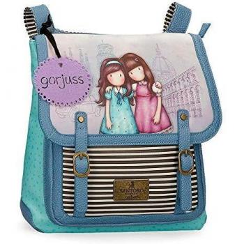 Gorjuss Mochila con Bandolera Friends Walk Together, Morado, 30x29x8 cm