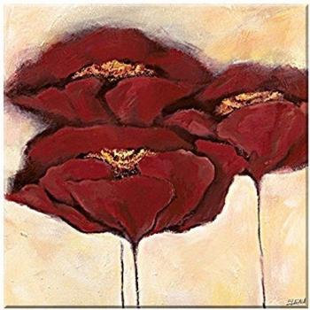 Campo de amapolas en la leche I de Elena Filatov, tamaño 70 x 70 cm, amapolas, Giclee, impresión digital sobre lienzo impreso Museo, lienzo, impresión, Wohnen e imágenes, lienzo impresión