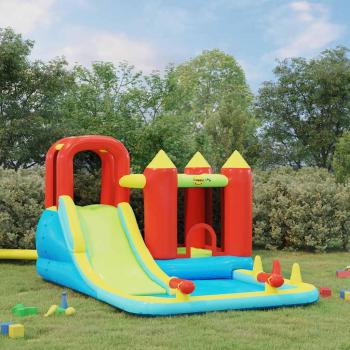 Castillo hinchable con tobogán y piscina 298x400x221 cm Happy Hop Multicolor