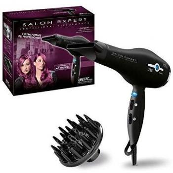 Imetec Salon Expert P4 2500 ION - Secador de pelo profesional, tecnología de iones, revestimiento de la rejilla en cerámica y turmalina, 8 combinaciones de aire y temperatura