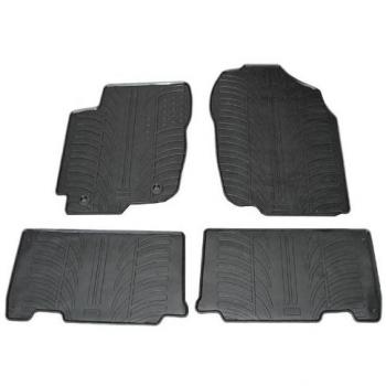 Rubber Car Mats GL 0267 Juego Alfombrilla De Goma con Clips de Montaje Perfi T, 4 Piezas