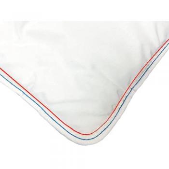 Edredón de sensación plumón de percal de algodón 91 hilos/cm² - 220 x 240 cm - 400 g/m² - Blanco - AUXENCE