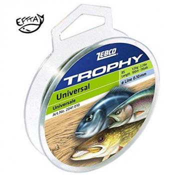 Trophy Universal 0,16 mm Línea de Pesca 100 M Graugrüne einfärbung hasta 2 kg