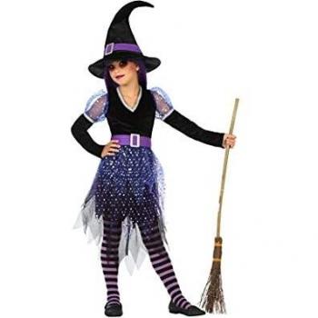 Disfraz de Bruja Infantil Multicolor para Niños (3 Piezas) 10-12 Años