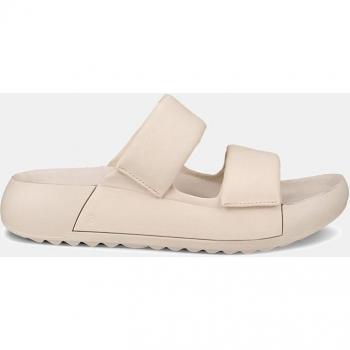 Sandalias Planas de Mujer Ecco Cozmo en Piel Doble Tira Acolchada Talla 8 Color Limestone