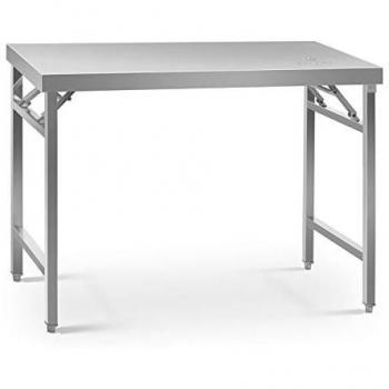 Mesa Plegable de Acero Inoxidable ECO - 70 x 120 cm - Capacidad de Carga 215 kg - Royal Catering