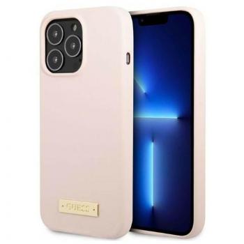 Funda de Silicona Guess con Logo MagSafe para iPhone 13 Pro Max - Color Rosa