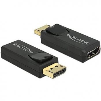 DeLOCK 65573 adaptador de cable Displayport 1.2 HDMI Negro