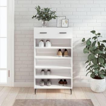 Zapatero blanco pulido 60x35x105 cm madera multicapa vidaXL