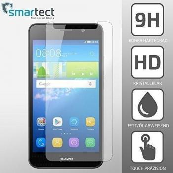 SmarTect® Huawei Y6 Cristal Blindado Premium Protector de Pantalla de Cristal Templado Endurecido | Gorilla glass con grado de dureza 9H | Lámina blindada - cristal protector de calidad contra rasguños