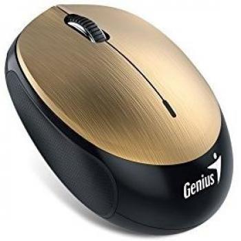 Genius NX-9000BT Bluetooth+USB BlueEye 1200DPI Ambidextro Negro, Oro - Ratón