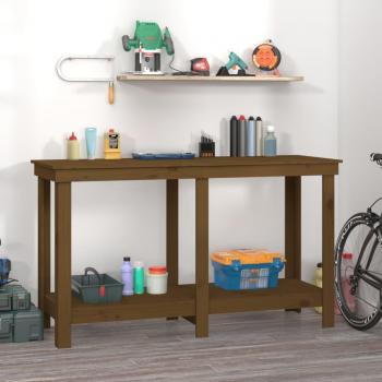 Banco de trabajo de madera de pino maciza Honey 140x50x80 cm
