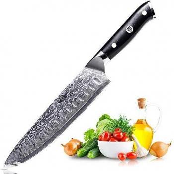 Kitchen Emperor Cuchillo de Cocina, Cuchillos Damasco, Cuchillos Cocina Profesional de Acero de Damasco 67 Capas con la Manija G10