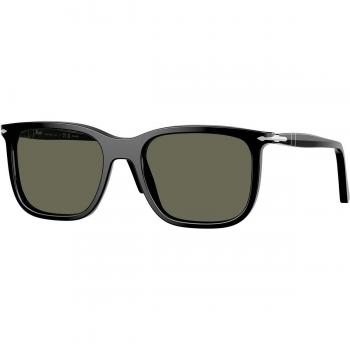 Gafas de sol Persol Unisex PO3357S RENZO 95/58 Acetato Negro Verde Cuadradas Polarizadas