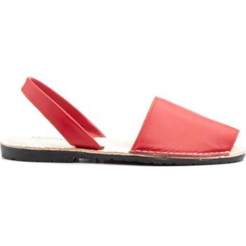 Menorquina LA VIDA ROSA ROJO - Sandalias de Mujer y Niña y Niño, color rojo, diseño clásico menorquín, material de alta calidad, suela antideslizante, comodidad para uso diario