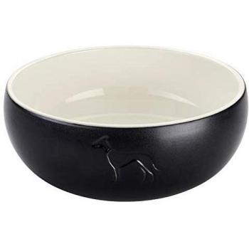 Comedero para Perro Hunter Negro Cerámica Silicona 550 ml Moderno