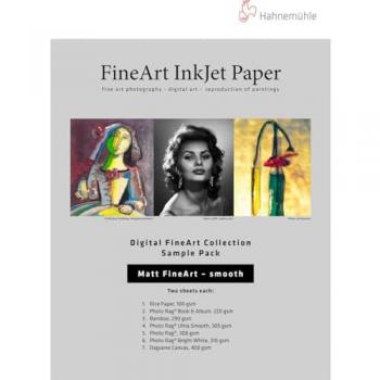 Hahnemühle Matt FineArt Smooth Inkjet Paper Sample Pack A3+ (12 Sheets)