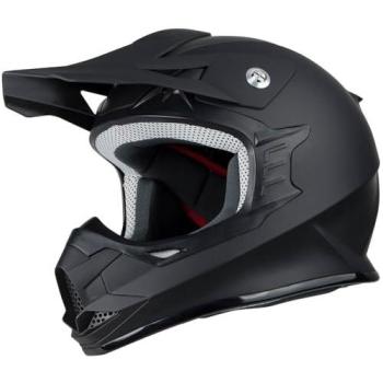 Casco de Moto Off Road Knobby NZI - Ligero y Ventilado en Negro Mate