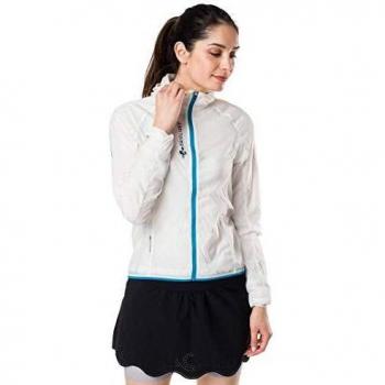 RaidLight - Chaqueta de running para mujer Hyperlight Windproof W blanco y azul PE 2019