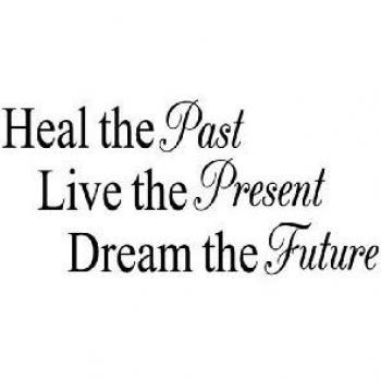 Curar del pasado Live Dream the Present the Future adhesivo de pared con texto en inglés de pared adhesivo de mensajes positivos en Inglés