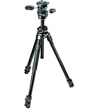 Manfrotto 290 Dual - Kit trípode con rótula 3 Way
