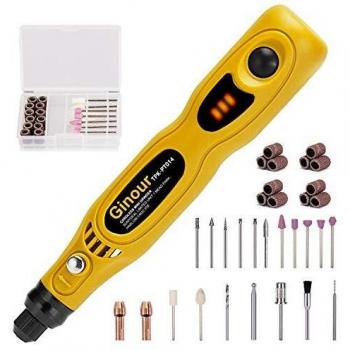 Mini Herramienta Rotativa Multifuncional, Ginour 3.7V Herramienta Rotativa Electrónica, Multiherramienta Rotativa USB Recargable, 32 Pcs Accesorios, Proyectos de Manualidades y Creaciones de Bricolaje