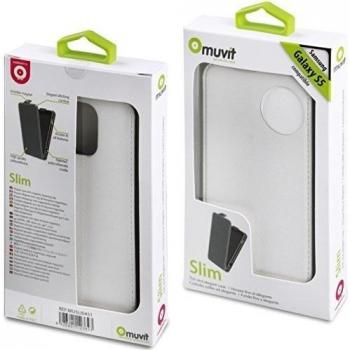 MCA MUSLI0451 - Mca-Muvit Funda Slim Blanca + Protector Pantalla Samsung Galaxy S5