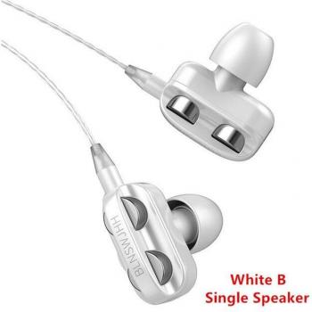 Auriculares internos con cable 3.5mm para deportes y videojuegos, compatibles con ordenador, iPhone y Xiaomi, sonido estéreo dual con micrófono