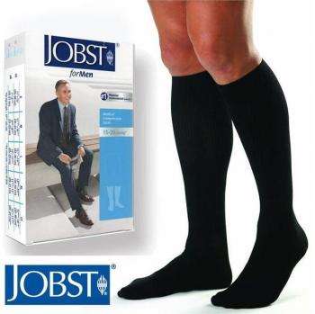 Jobst Sport Compression Socks, Black/Grey, Medium, 15-20 mmHg, 1 Pair