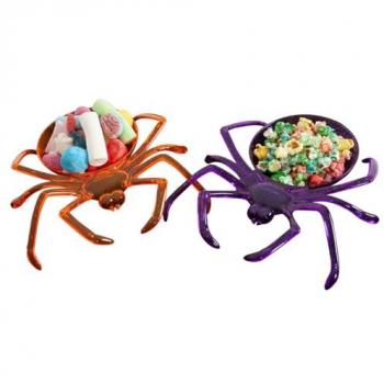 Bandeja Portacaramelos Araña Surtida 23x22 cm para Halloween - Decoración Fiesta Noche de Brujas