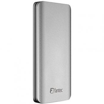 Fantec ALU31mSATA Caja externa para unidad de estado sólido (SSD) Plata 1.8