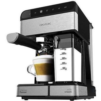 Cecotec Power Instant-ccino 20 - Cafetera Semiautomatica, Presión 20 Bares, Capacidad de 1.4 l, 6 Funciones, Calentador por Thermoblock, Control Táctil, Tanque de leche, 1350 W, Color Negra