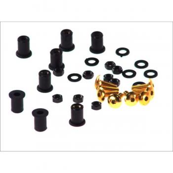 Kit de 8 tornillos carenado M5x16, color oro, modelo MF5-5X16-Oro, código EAN 8430525039490
