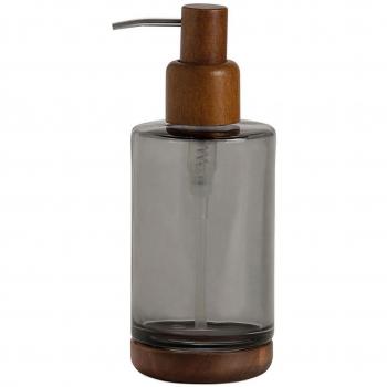 Dispensador de Cristal Gris y Acacia Andrea House