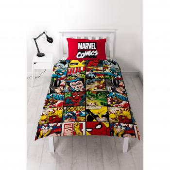 Juego de Cama Cómics Marvel Disney Individual Reversible