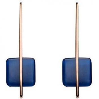 Pendientes Skagen Sea Glass con cristal azul