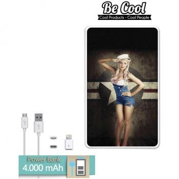 Becool® - Batería Externa Power Bank 4000 mah + Gratis 1 cable USB-MicroUsb