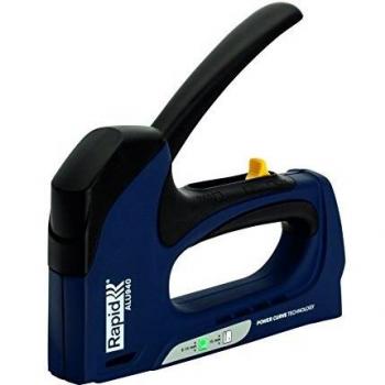 Grapadora Dual de Aluminio Rapid ALU940 con Ajuste de Fuerza y Mango Ergonómico para Grapas Tipo 140 y Clavos Tipo 8