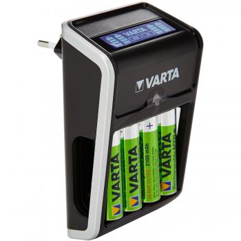 Cargador de enchufe con LCD de VARTA para pilas AA/AAA/9 V y dispositivos USB