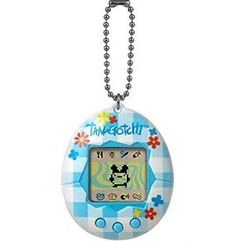TAMAGOTCHI 42880 Bandai, Gen 2, Shell de Cuadros de Flores con Cadena-La Mascota de Realidad Virtual Original, Multicolor