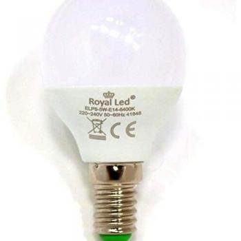 Royal Led LAMPARA ILUMINACION LED ESFERICA E14 5W 500LM 3000K 110930