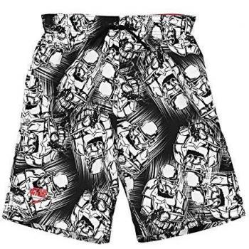 Speedo Allover WS 17 Jm Bañador, Niños, Trooper Allover Black/White/Lava Red, XXL