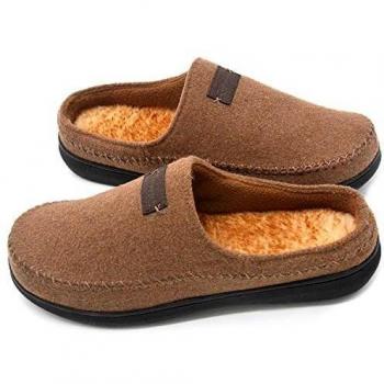 Zigzagger Zapatillas de Estar por casa Hombre. Pantuflas cómodas, Resistentes, Transpirables y de Interior Suave. Suela de Goma Antideslizante, Camello, 40/41 EU