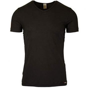 Camiseta de Hombre Olaf Benz V-Neck Negra 100% Algodón Talla L